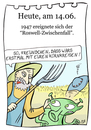 Cartoon: 14. Juni (small) by chronicartoons tagged roswell,alien,außerirdische,kornkreise,ufo,cartoon