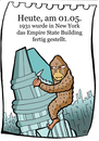 Cartoon: 1. Mai (small) by chronicartoons tagged empire,state,buiding,new,york,king,kong,hochhaus,skyscraper