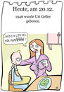 Cartoon: 20.Dezember (small) by chronicartoons tagged uri,geller
