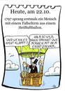 Cartoon: 22. Oktober (small) by chronicartoons tagged fallschirm,heißluftballon,fesselballon,cartoon