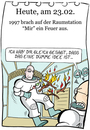 Cartoon: 23. Februar (small) by chronicartoons tagged mir,marshmalluw,lagerfeuer,weltraumstation,astrronaut,cartoon
