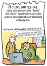 Cartoon: 25. April (small) by chronicartoons tagged hitler,stern,kujau,tagebücher,fälschung