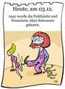 Cartoon: 3. Dezember (small) by chronicartoons tagged publizistin,feministin,alice,schwarzer