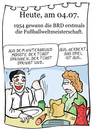 Cartoon: 4. Juli (small) by chronicartoons tagged fußball wm herbert zimmermann turek rahn walter bern cartoon