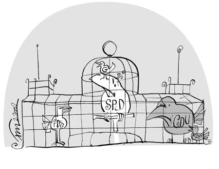 Cartoon: Käfig voller Narren (medium) by 2001 tagged bundestag,