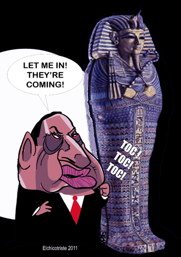 Cartoon: Mubarak Egypt (medium) by ELCHICOTRISTE tagged egypt,mubarak