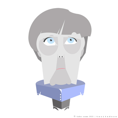 Cartoon: Angela Merkel (medium) by Tacitudore tagged angela,merkel,caricature