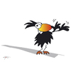 Cartoon: Ätsch! (small) by KADO tagged draw,zeichnen,art,kunst,styria,graz,steiermark,austria,illustration,cartoon,spass,humor,comic,kalcher,dominika,kadocartoons,kado,vogel,bird,animal,crow,krähe,ätsch,nyah,schadenfreude