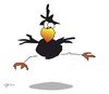 Cartoon: Ausdruckstanz - Das Dreieck (small) by KADO tagged krähe,crow,animal,bird,kado,kadocartoons,cartoon,comic,humor,spass,illustration,dominika,kalcher,austria,styria,graz,ausdruckstanz,free,dance,dreieck,triangle
