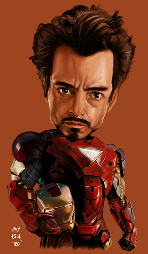 Cartoon: Avengers Caricature (medium) by Rey Esla Teo tagged digital,avengers,painting,caricature