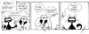 Cartoon: Kater u. Köpcke - So ein Chaos! (small) by badham tagged köpcke kater hammel badham essen meal nutrition chaos mess kraut rüben higgledypiggledy