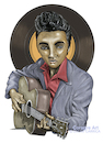 Cartoon: Elvis Presley (small) by DrCoragre tagged drawing,dibujo,caricatura,illustration,elvis,rock