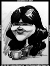 Cartoon: Mikey_021209_AllieBorderCrop (small) by mikeyzart tagged allie caricature tonal cartoon marker