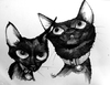 Cartoon: Mikey_CarlasKitties002 (small) by mikeyzart tagged cats kitty caricature cartoon marker