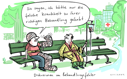 Cartoon: Ärztefehler (medium) by kittihawk tagged falsche,behandlung,richtige,behandlungsfehler,aerztefehler,2014,kittihawk,ärztekammer,pfusch,kunstfehler,diagnose,krankenhaus,krankheit,statistik,gutachten,kittihawk,2014,aerztefehler,behandlungsfehler,richtige,behandlung,falsche,krankheit,krankenhaus,diagnose,kunstfehler,pfusch,ärztekammer,statistik,gutachten