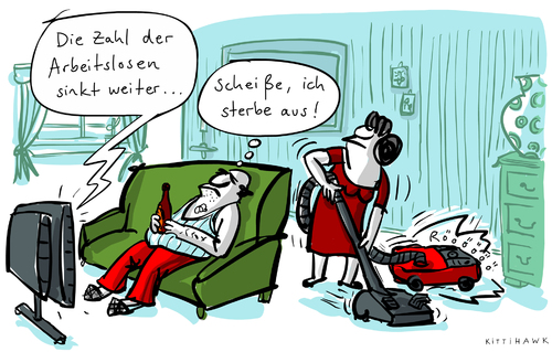 Cartoon: Dreijahrestief (medium) by kittihawk tagged kittihawk,2014,arbeitslosenzahl,statistik,rückgang,drei,jahres,tief,scheiße,ich,sterbe,aus,wohnzimmer,arbeitslos,klischee,rumsitzen,rumhängen,nichts,tun,kittihawk,2014,arbeitslosenzahl,statistik,rückgang,drei,jahres,tief,scheiße,ich,sterbe,aus,wohnzimmer,arbeitslos,klischee,rumsitzen,rumhängen,nichts,tun