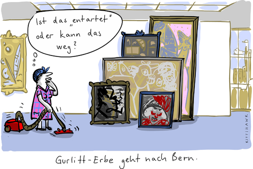 Cartoon: Gurlitt Erbe (medium) by kittihawk tagged kittihawk,2014,museum,bern,gurlitt,erbe,tritt,an,entartet,entartete,kunst,kann,das,weg,putzfrau,staubsaugen,wegräumen,aufräumen,sauber,machen,kittihawk,2014,museum,bern,gurlitt,erbe,tritt,an,entartet,entartete,kunst,kann,das,weg,putzfrau,staubsaugen,wegräumen,aufräumen,sauber,machen