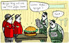 Cartoon: Burger King (small) by kittihawk tagged kittihawk,2014,burger,king,tüv,prüfen,lassen,linker,außenspiegel,check,brötchen,fast,food,arbeitsbedingungen,fehlt,checkliste