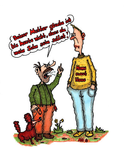 Cartoon: - (medium) by noh tagged norbert,heugel,noh,aelziv,familie,sohn,vater