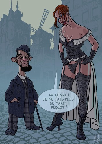 Cartoon: Toulouse Lautrec (medium) by kada tagged toulouse,montmartre
