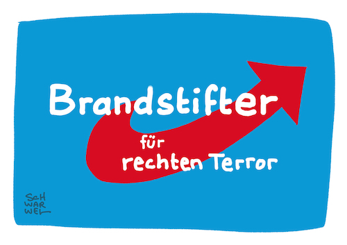 Cartoon: AfD Antisemitismus Deutschland (medium) by Schwarwel tagged afd,antisemitimus,terroranschlag,halle,synagoge,halle0910,hal0910,hass,hetze,anschlag,rechtsextreme,starftat,brandstifter,antisemitismus,juden,judenhass,judenverfolgung,leugung,holocaust,nsu,rassismus,rassenhass,rassistisch,mord,totschlag,religion,menschenfeindlich,sturmgewehr,friedhof,jüdisch,nazi,nazis,neonazis,polizei,polizeigroßeinsatz,cartoon,karikatur,schwarwel,ausländerfeindlichkeit,jom,kippur,schüsse,gottesdienst,granate,afd,antisemitimus,terroranschlag,halle,synagoge,halle0910,hal0910,hass,hetze,anschlag,rechtsextreme,starftat,brandstifter,antisemitismus,juden,judenhass,judenverfolgung,leugung,holocaust,nsu,rassismus,rassenhass,rassistisch,mord,totschlag,religion,menschenfeindlich,sturmgewehr,friedhof,jüdisch,nazi,nazis,neonazis,polizei,polizeigroßeinsatz,cartoon,karikatur,schwarwel,ausländerfeindlichkeit,jom,kippur,schüsse,gottesdienst,granate