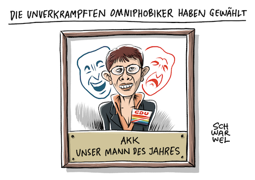 Cartoon: AKK Witz (medium) by Schwarwel tagged akk,annegret,kramp,karrenbauer,büttenrede,witz,fasching,karneval,das,verkrampfteste,volk,der,welt,cdu,toiletten,drittes,geschlecht,politik,aschermittwoch,intersexuell,fastnacht,sexismus,parteichefin,feminismus,emanzen,emanzipation,feministen,patriarchat,homosexualität,diskriminierung,cartoon,karikatur,schwarwel,akk,annegret,kramp,karrenbauer,büttenrede,witz,fasching,karneval,das,verkrampfteste,volk,der,welt,cdu,toiletten,drittes,geschlecht,politik,aschermittwoch,intersexuell,fastnacht,sexismus,parteichefin,feminismus,emanzen,emanzipation,feministen,patriarchat,homosexualität,diskriminierung,cartoon,karikatur,schwarwel