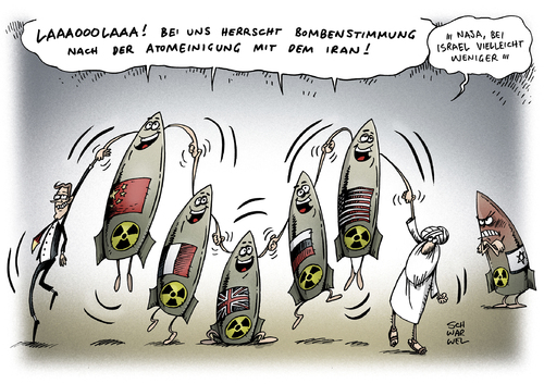 Cartoon: Atomstreit UN Iran Israel (medium) by Schwarwel tagged atomstreit,krise,kreig,atom,un,vetomächte,deutschland,iran,israel,nuklear,gefahr,waffen,gewalt,terror,regierung,macht,geld,länder,staaten,genf,atomdeal,außenminister,mohammed,sarif,einigung,meilenstein,geschichte,uran,sanktionen,karikatur,schwarwel,atomstreit,krise,kreig,atom,un,vetomächte,deutschland,iran,israel,nuklear,gefahr,waffen,gewalt,terror,regierung,macht,geld,länder,staaten,genf,atomdeal,außenminister,mohammed,sarif,einigung,meilenstein,geschichte,uran,sanktionen,karikatur,schwarwel