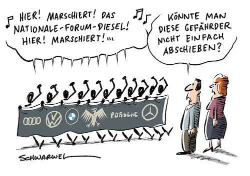 Cartoon: Autobauer Kartellverfahren (medium) by Schwarwel tagged auto,autobauer,automobil,automobilindustrie,wagen,kfz,fahrzeug,autokonzern,hersteller,konzern,firma,unternehmen,kartell,wettbewerb,kartellabsprachen,dieselaffäre,dieselskandal,vw,volkswagen,bmw,mercedes,daimler,porsche,dobrindt,aufsichtsrat,vorstand,kartellverfahren,umwelt,natur,umweltzerstörung,fahrverbot,fahrverbote,absprachen,automobilhersteller,kommission,eu,europäische,union,brüssel,bundeskartellamt,deutschland,krise,wirtschaft,finanzen,image,imageschaden,kartellbildung,automarke,automarken,wettbewerbshüter,kartellverdacht,motor,motoren,abgas,schadstoffe,karikatur,schwarwel,auto,autobauer,automobil,automobilindustrie,wagen,kfz,fahrzeug,autokonzern,hersteller,konzern,firma,unternehmen,kartell,wettbewerb,kartellabsprachen,dieselaffäre,dieselskandal,vw,volkswagen,bmw,mercedes,daimler,porsche,dobrindt,aufsichtsrat,vorstand,kartellverfahren,umwelt,natur,umweltzerstörung,fahrverbot,fahrverbote,absprachen,automobilhersteller,kommission,eu,europäische,union,brüssel,bundeskartellamt,deutschland,krise,wirtschaft,finanzen,image,imageschaden,kartellbildung,automarke,automarken,wettbewerbshüter,kartellverdacht,motor,motoren,abgas,schadstoffe,karikatur,schwarwel