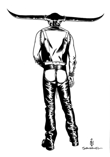 Cartoon: black leather (medium) by Schwarwel tagged fetish,fetisch,leder,black,schwarwel,illustration,illustration,black,fetish,fetisch,erotik,sex,liebe
