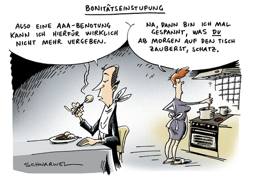Cartoon: Bonität Einstufung (medium) by Schwarwel tagged bonität,einstufung,rating,agentur,karikatur,schwarwel,bonität,einstufung,rating,agentur,ratingagentur