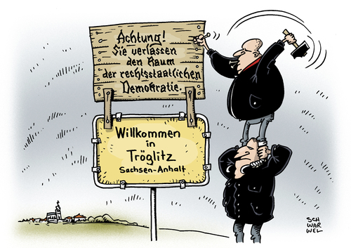 Cartoon: Bürgermeister Rücktritt Neonaz (medium) by Schwarwel tagged bürgermeister,tröglitz,rücktritt,neonazis,sachsen,anhalt,drohung,gewalt,macht,nazis,rechts,karikatur,schwarwel,bürgermeister,tröglitz,rücktritt,neonazis,sachsen,anhalt,drohung,gewalt,macht,nazis,rechts,karikatur,schwarwel