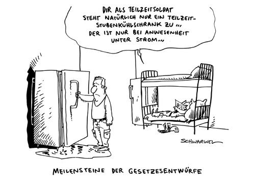 Cartoon: Bundeswehr Arbeitgeber (medium) by Schwarwel tagged bundeswehr,arbeitgeber,soldat,teilzeitoldaten,stuben,armee,heer,krieg,frieden,karikatur,schwarwel,lohn,gehlt,arbeit,job,bundeswehr,arbeitgeber,soldat,teilzeitoldaten,stuben,armee,heer,krieg,frieden,karikatur,schwarwel,lohn,gehlt,arbeit,job