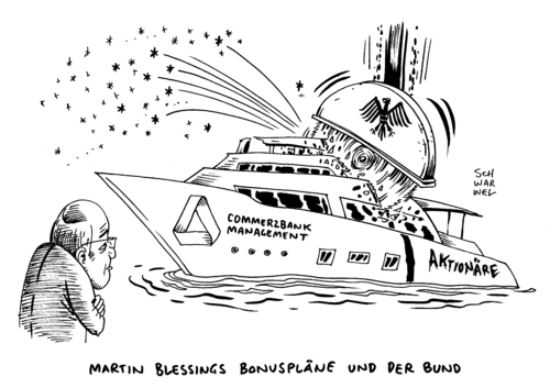 Cartoon: Commerzbank Großaktionär Bund (medium) by Schwarwel tagged commerzbank,großaktionär,bund,aktionär,bunoserhöhung,erhöhung,bärse,aktien,karikatur,schwarwel,manager,commerzbank,großaktionär,bund,aktionär,bunoserhöhung,erhöhung,bärse,aktien,karikatur,schwarwel,manager