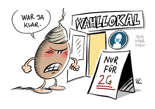 Cartoon: Corona 2G geimpft genesen (medium) by Schwarwel tagged wahl,wahlen,wahlkampf,bundestagswahl,bundestagswahlkampf,wahllokal,2g,regel,genesen,geimpft,impfung,impfen,impfwoche,impfgegner,corona,coronaleugner,ungeimpft,covid19,pandemie,epidemie,cartoon,karikatur,schwarwel,wahl,wahlen,wahlkampf,bundestagswahl,bundestagswahlkampf,wahllokal,2g,regel,genesen,geimpft,impfung,impfen,impfwoche,impfgegner,corona,coronaleugner,ungeimpft,covid19,pandemie,epidemie,cartoon,karikatur,schwarwel