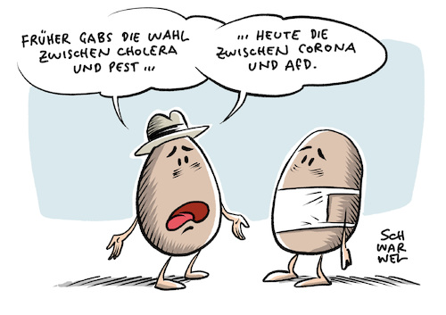 Cartoon: Coronavirus Spahn Pandemie AfD (medium) by Schwarwel tagged hamburg,wahl,wahlen,wähler,afd,parlament,landtag,hürde,spd,grüne,die,linke,cdu,union,fdp,partei,parteien,deutschland,nazi,nazis,neonazis,noafd,nonazis,wahlergebnis,chrupalla,wiedereinzug,bürgerschaft,siegeszug,hanau,rechtsterrorismus,rechtsextremismus,rechtsextremisten,einzeltäter,hass,hetze,rechtsextremistische,straftat,radikalisierung,rechter,flügel,völkisch,national,rassismus,rassisten,wahlniederlage,antifa,antifaschismus,thüringen,mpwahl,meuthen,höcke,ramelow,kemmerich,fake,news,hasskommentare,rechtsruck,rechtspopulismus,cartoon,karikatur,schwarwel,coronavirus,krank,krankheit,epidemie,pandemie,corona,virus,virusinfektion,grippe,ansteckung,gesundheitsminister,spahn,pest,cholera,hamburg,wahl,wahlen,wähler,afd,parlament,landtag,hürde,spd,grüne,die,linke,cdu,union,fdp,partei,parteien,deutschland,nazi,nazis,neonazis,noafd,nonazis,wahlergebnis,chrupalla,wiedereinzug,bürgerschaft,siegeszug,hanau,rechtsterrorismus,rechtsextremismus,rechtsextremisten,einzeltäter,hass,hetze,rechtsextremistische,straftat,radikalisierung,rechter,flügel,völkisch,national,rassismus,rassisten,wahlniederlage,antifa,antifaschismus,thüringen,mpwahl,meuthen,höcke,ramelow,kemmerich,fake,news,hasskommentare,rechtsruck,rechtspopulismus,cartoon,karikatur,schwarwel,coronavirus,krank,krankheit,epidemie,pandemie,corona,virus,virusinfektion,grippe,ansteckung,gesundheitsminister,spahn,pest,cholera