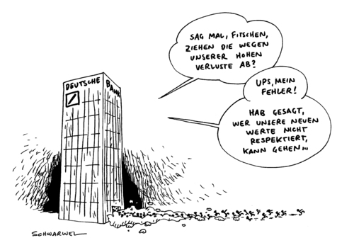 Cartoon: Deutsche Bank Fitschen Werte (medium) by Schwarwel tagged deutsche,bank,chef,fitschen,wandel,unternehmenskultur,unternehmen,firma,werte,wirtschaft,konzern,finanzen,risiko,krise,markt,börse,skandal,mitarbeiter,geld,verlust,dax,karikatur,schwarwel,deutsche,bank,chef,fitschen,wandel,unternehmenskultur,unternehmen,firma,werte,wirtschaft,konzern,finanzen,risiko,krise,markt,börse,skandal,mitarbeiter,geld,verlust,dax,karikatur,schwarwel