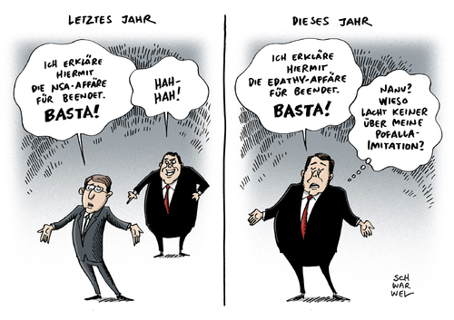 Cartoon: Edathy Affäre Gabriel Basta (medium) by Schwarwel tagged edathy,affäre,sigmar,gabriel,basta,ende,beendet,nsa,pofalla,imitation,ermittlung,staatsanwalt,rechner,pc,speicherung,kinderpornografie,kinder,pornografie,verbrechen,minderjährige,karikatur,schwarwel,edathy,affäre,sigmar,gabriel,basta,ende,beendet,nsa,pofalla,imitation,ermittlung,staatsanwalt,rechner,pc,speicherung,kinderpornografie,sex,kinder,pornografie,verbrechen,minderjährige,karikatur,schwarwel