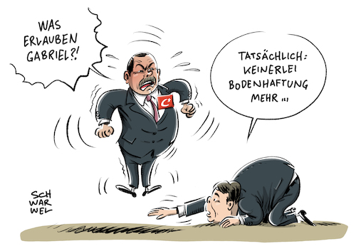 Cartoon: Erdogan attackiert Gabriel (medium) by Schwarwel tagged erdogan,türkei,diktatur,demokratie,wahl,wahlen,wähler,bundestagswahl,wahlkampf,deutschtürken,boykott,partei,parteien,cdu,spd,die,grüne,linke,politik,politiker,deutschland,martin,schulz,angela,merkel,wahlboykott,präsident,staatschef,regierungschef,freiheit,rechtsstaat,terror,terrorpropaganda,volksverhetzung,karikatur,schwarwel,sigmar,gabriel,erdogan,türkei,diktatur,demokratie,wahl,wahlen,wähler,bundestagswahl,wahlkampf,deutschtürken,boykott,partei,parteien,cdu,spd,die,grüne,linke,politik,politiker,deutschland,martin,schulz,angela,merkel,wahlboykott,präsident,staatschef,regierungschef,freiheit,rechtsstaat,terror,terrorpropaganda,volksverhetzung,karikatur,schwarwel,sigmar,gabriel