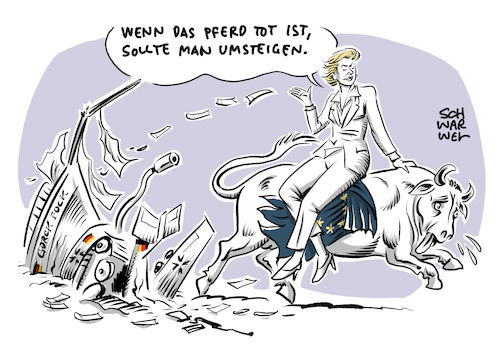 Cartoon: EU Personalie von der Leyen (medium) by Schwarwel tagged verteidigungsministerien,von,der,leyen,armee,soldaten,bundeswehr,heer,militär,verteidigungsministerium,politik,politiker,politikerin,eu,europäische,union,europa,parlament,brüssel,personalie,koalition,gorch,fock,kommission,kommissionspräsidentin,cdu,europaparlament,macron,regierungschefs,staatschefs,präsident,cartoon,karikatur,schwarwel,verteidigungsministerien,von,der,leyen,armee,soldaten,bundeswehr,heer,militär,verteidigungsministerium,politik,politiker,politikerin,eu,europäische,union,europa,parlament,brüssel,personalie,koalition,gorch,fock,kommission,kommissionspräsidentin,cdu,europaparlament,macron,regierungschefs,staatschefs,präsident,cartoon,karikatur,schwarwel