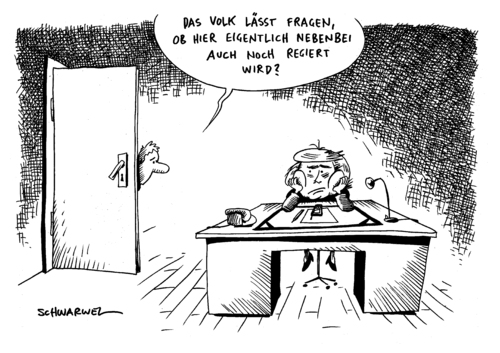 Cartoon: Frage an die Regierung (medium) by Schwarwel tagged regierung,angela,merkel,angie,politik,bürger,volk,staat,republik,deutschland,deutsch,macht,chef,führung,krieg,ausland,guttenberg,partei,krise,aufstand,libyen,gaddafi,öl,karikatur,schwarwel,regierung,angela merkel,politik,bürger,volk,staat,republik,deutschland,führung,krieg,ausland,krise,libyen,gaddafi,aufstand,angela,merkel