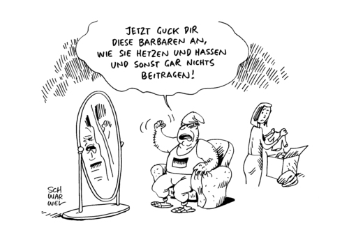 Cartoon: Geflüchtete als Spielball (medium) by Schwarwel tagged geflüchtete,flüchtlinge,flüchtlizngspolitik,asyl,aslysuchende,syrien,krieg,spielball,flüchtlingsheime,bautzen,freital,sachsen,clausnitz,nazi,nazis,rechts,terror,gewalt,besorgte,bürger,wut,hass,angst,politik,medien,wahl,wahlkampf,partie,karikatur,schwarwel,deutschland,geflüchtete,flüchtlinge,flüchtlizngspolitik,asyl,aslysuchende,syrien,krieg,spielball,flüchtlingsheime,bautzen,freital,sachsen,clausnitz,nazi,nazis,rechts,terror,gewalt,besorgte,bürger,wut,hass,angst,politik,medien,wahl,wahlkampf,partie,karikatur,schwarwel,deutschland