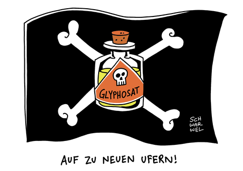 Cartoon: Glyphosat EU verlängert Frist (medium) by Schwarwel tagged glyphosat,eu,europäische,union,europa,frist,umstritten,unkrautvernichtungsmittel,gift,umwelt,natur,unkrautvernichter,umweltschutz,umweltschützer,pestizidhersteller,pestizid,chemikalien,krebs,krebserregend,agrarindustrie,landwirtschaft,krebsrisiko,krankheit,who,weltgesundheitsorganisation,pflanzenschutzmittel,unkrautbekämpfung,karikatur,schwarwel,glyphosat,eu,europäische,union,europa,frist,umstritten,unkrautvernichtungsmittel,gift,umwelt,natur,unkrautvernichter,umweltschutz,umweltschützer,pestizidhersteller,pestizid,chemikalien,krebs,krebserregend,agrarindustrie,landwirtschaft,krebsrisiko,krankheit,who,weltgesundheitsorganisation,pflanzenschutzmittel,unkrautbekämpfung,karikatur,schwarwel