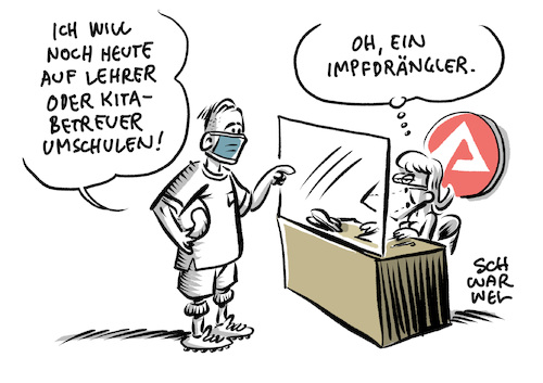 Cartoon: Impfung Lehrkräfte Kita (medium) by Schwarwel tagged corona,coronapandemie,pandemie,covid19,impfung,impfen,impfstoff,biontech,astrazeneca,impfdrängler,lehrkräfte,lehrer,schulen,schulöffnung,kitaöffnung,fußball,fußballer,nationalmannschaft,cartoon,karikatur,schwarwel,corona,coronapandemie,pandemie,covid19,impfung,impfen,impfstoff,biontech,astrazeneca,impfdrängler,lehrkräfte,lehrer,schulen,schulöffnung,kitaöffnung,fußball,fußballer,nationalmannschaft,cartoon,karikatur,schwarwel