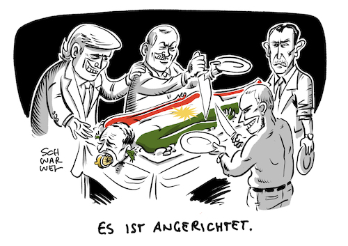 Cartoon: Kampfpause Nordsyrien Erdogan (medium) by Schwarwel tagged krieg,erdogan,türkei,syrien,nordsyrien,ankara,assad,kurden,is,islamischer,staat,putin,trump,russland,amerika,america,präsident,president,waffenruhe,säuberung,kurdenmiliz,terrormiliz,waffen,gewalt,terror,militär,militäroffensive,feuerpause,kriegsverbrechen,zivilisten,rüstungsexportstopp,waffenexport,kurdenmilizen,cartoon,karikatur,schwarwel,krieg,erdogan,türkei,syrien,nordsyrien,ankara,assad,kurden,is,islamischer,staat,putin,trump,russland,amerika,america,präsident,president,waffenruhe,säuberung,kurdenmiliz,terrormiliz,waffen,gewalt,terror,militär,militäroffensive,feuerpause,kriegsverbrechen,zivilisten,rüstungsexportstopp,waffenexport,kurdenmilizen,cartoon,karikatur,schwarwel