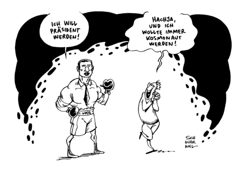 Cartoon: Klitschko Staatsspitze (medium) by Schwarwel tagged ukraine,ex,boxer,sport,kampf,ring,vitali,klitschko,präsident,staatsspitze,regierung,chef,macht,wahl,präsidentenwahl,prominent,kandidat,kandidatur,präsidentenamt,weltmeister,timoschenko,janukowitsch,gerechtigkeit,verbrechen,astronaut,karikatur,schwarwel,ukraine,ex,boxer,sport,kampf,ring,vitali,klitschko,präsident,staatsspitze,regierung,chef,macht,wahl,präsidentenwahl,prominent,kandidat,kandidatur,präsidentenamt,weltmeister,timoschenko,janukowitsch,gerechtigkeit,verbrechen,astronaut,karikatur,schwarwel