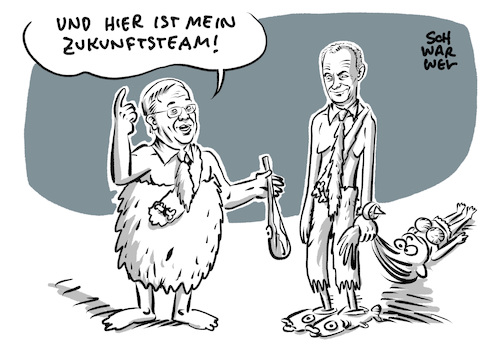 Cartoon: Laschet Wahlkampf Zukunftsteam (medium) by Schwarwel tagged laschet,wahl,wahlkampf,bundestagswahl,armin,cdu,umfragewerte,zukunftsteam,friedrich,merz,dorothee,baer,kanzlerkandidat,trendwende,union,csu,feminismus,konservativ,rückwärtsgewandt,frauenbild,antifeminismus,gendern,gendersternchen,steinzeit,rollenbild,klimawandel,alte,weiße,männer,cartoon,karikatur,schwarwel,laschet,wahl,wahlkampf,bundestagswahl,armin,cdu,umfragewerte,zukunftsteam,friedrich,merz,dorothee,baer,kanzlerkandidat,trendwende,union,csu,feminismus,konservativ,rückwärtsgewandt,frauenbild,antifeminismus,gendern,gendersternchen,steinzeit,rollenbild,klimawandel,alte,weiße,männer,cartoon,karikatur,schwarwel