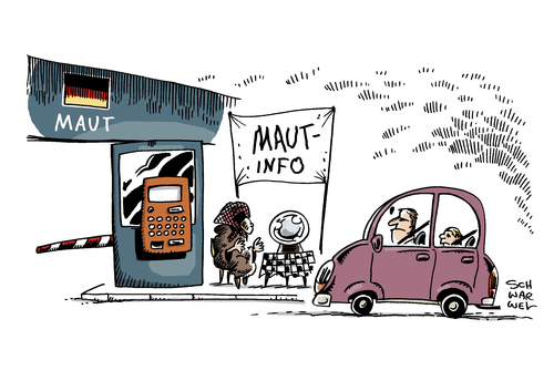 Cartoon: Maut GroKo (medium) by Schwarwel tagged maut,groko,große,koalition,verabschiedung,auto,kfz,karikatur,schwarwel,maut,groko,große,koalition,verabschiedung,auto,kfz,karikatur,schwarwel