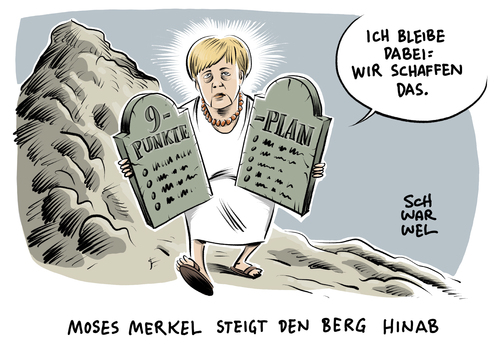 Cartoon: Merkel nach Anschlägen (medium) by Schwarwel tagged terrorismus,sicherheit,terrormiliz,deutschland,waffen,hass,gewalt,terror,anschläge,anschlag,merkel,einzeltäter,flüchtlinge,geflüchtete,flüchtlingspolitik,wir,schaffen,das,opfer,täter,karikatur,schwarwel,merkel,anschlag,anschläge,terror,gewalt,hass,waffen,deutschland,terrormiliz,sicherheit,terrorismus,einzeltäter,flüchtlinge,geflüchtete,flüchtlingspolitik,wir,schaffen,das,opfer,täter,karikatur,schwarwel