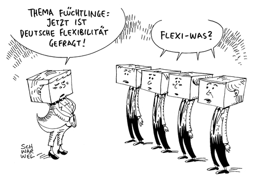 Cartoon: Merkel zum Thema Flüchtlinge (medium) by Schwarwel tagged angela,merkel,flüchtlinge,asyl,asylsuchende,aber,asylanten,gewalt,terror,rechts,nazi,karikatur,bundeskanzlerin,deutsche,flexibilität,betonkopf,betonköpfe,schwarwel,unsres,landes,nicht,würdig,angela,merkel,flüchtlinge,asyl,asylsuchende,aber,asylanten,gewalt,terror,rechts,nazi,karikatur,bundeskanzlerin,deutsche,flexibilität,betonkopf,betonköpfe,schwarwel,unsres,landes,nicht,würdig