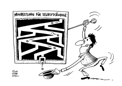 Cartoon: Mindestlohn Selbstständige (medium) by Schwarwel tagged mindestlohn,selbstaendige,niedriglohn,selbständigkeit,arbeit,job,lohn,honorar,karikatur,schwarwel,mindestlohn,selbstaendige,niedriglohn,selbständigkeit,arbeit,job,lohn,honorar,karikatur,schwarwel